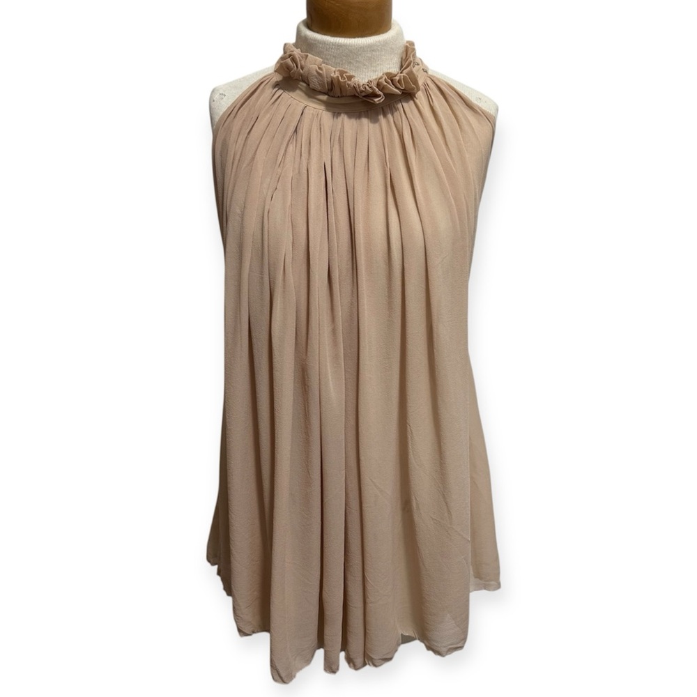 Pinko Mirtunzio Georgette 100% Silk Halter Top